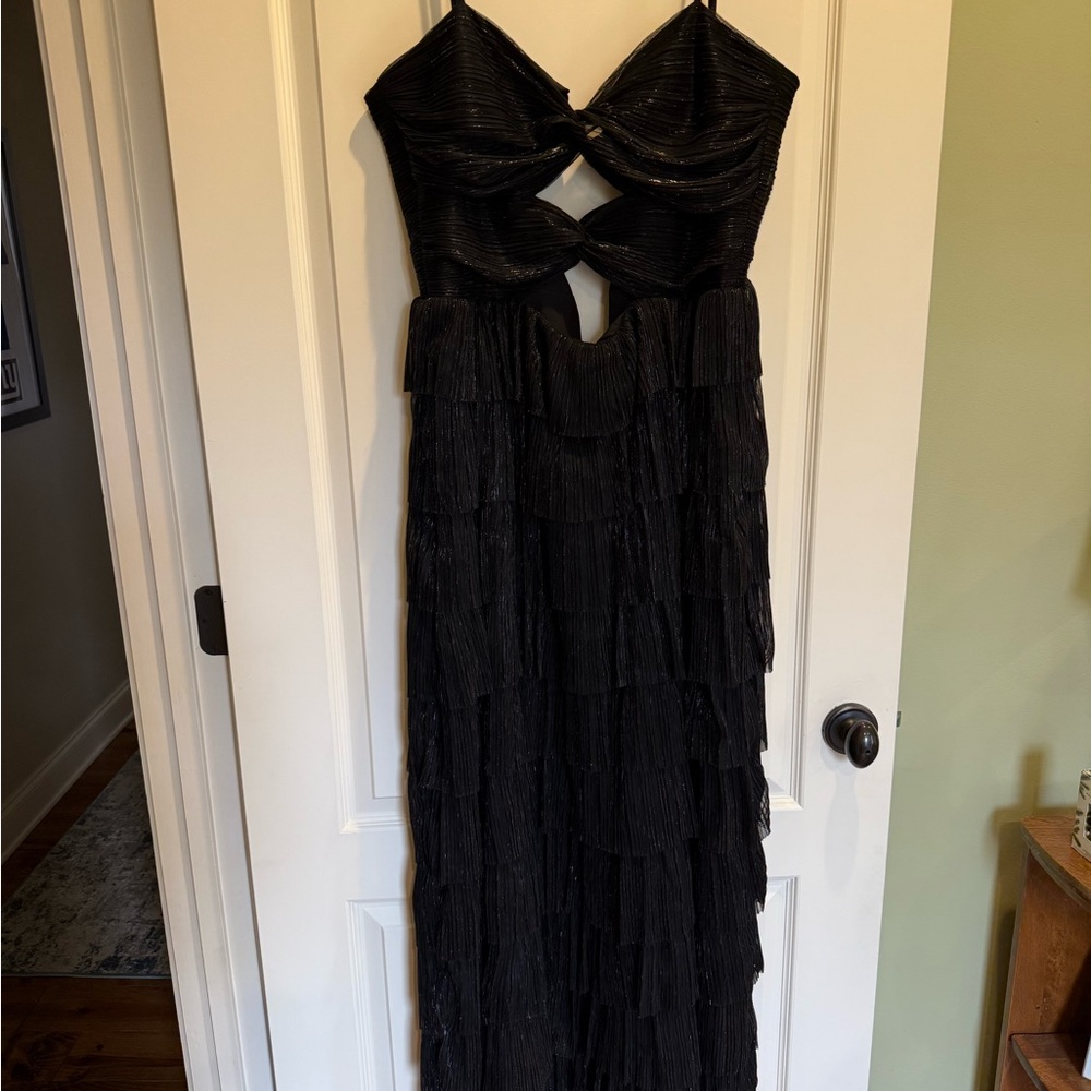 Gianni Bini Black Fringe Dress